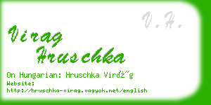 virag hruschka business card